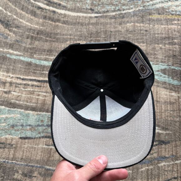 Vintage 90's Logo 7 Black Detroit Red Wings NHL Hockey Snapback Hat Cap Retro - Picture 4 of 5